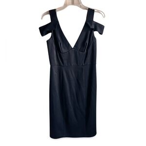 ABS Allen Schwartz | Cold-Shoulder Little Black Dress V-Neck